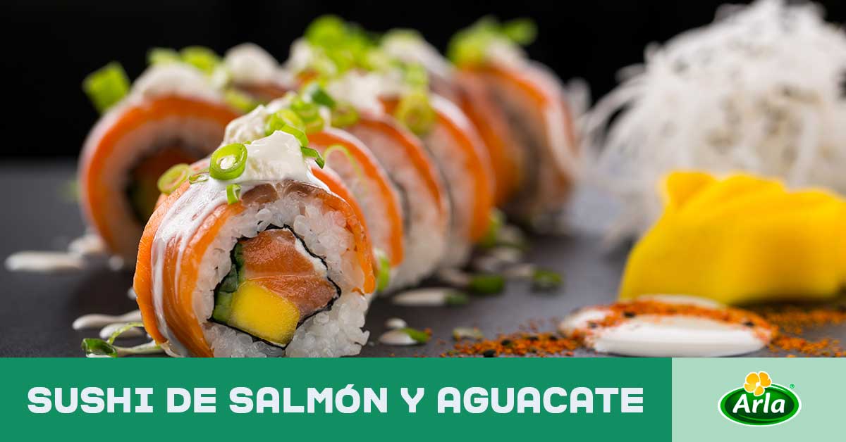 Sushi De Salm N Aguacate Y Arla Queso De Untar Natural Naturarla