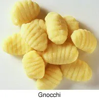 tipos de pasta: gnocchi