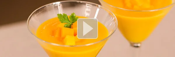 Crema de calabaza con mango