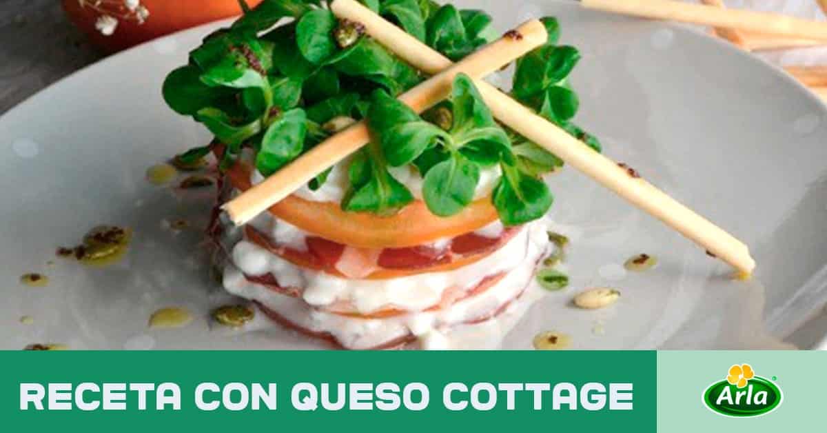 Receta con queso cottage, jamón de pato y tomate | Naturarla