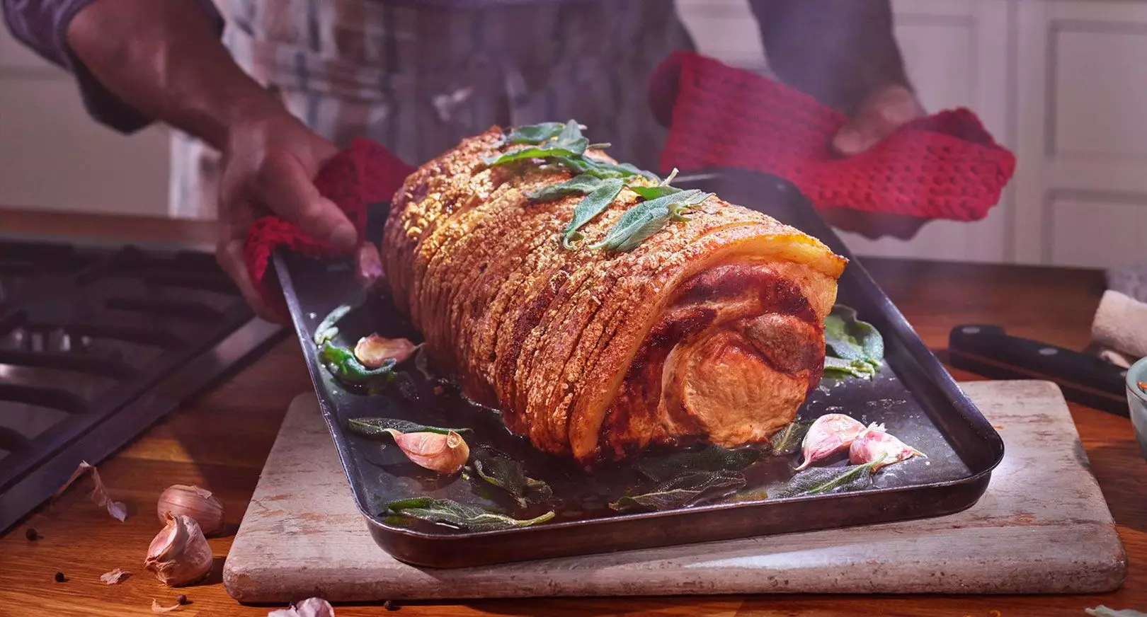 Asado de cerdo, mantequilla Lurpak