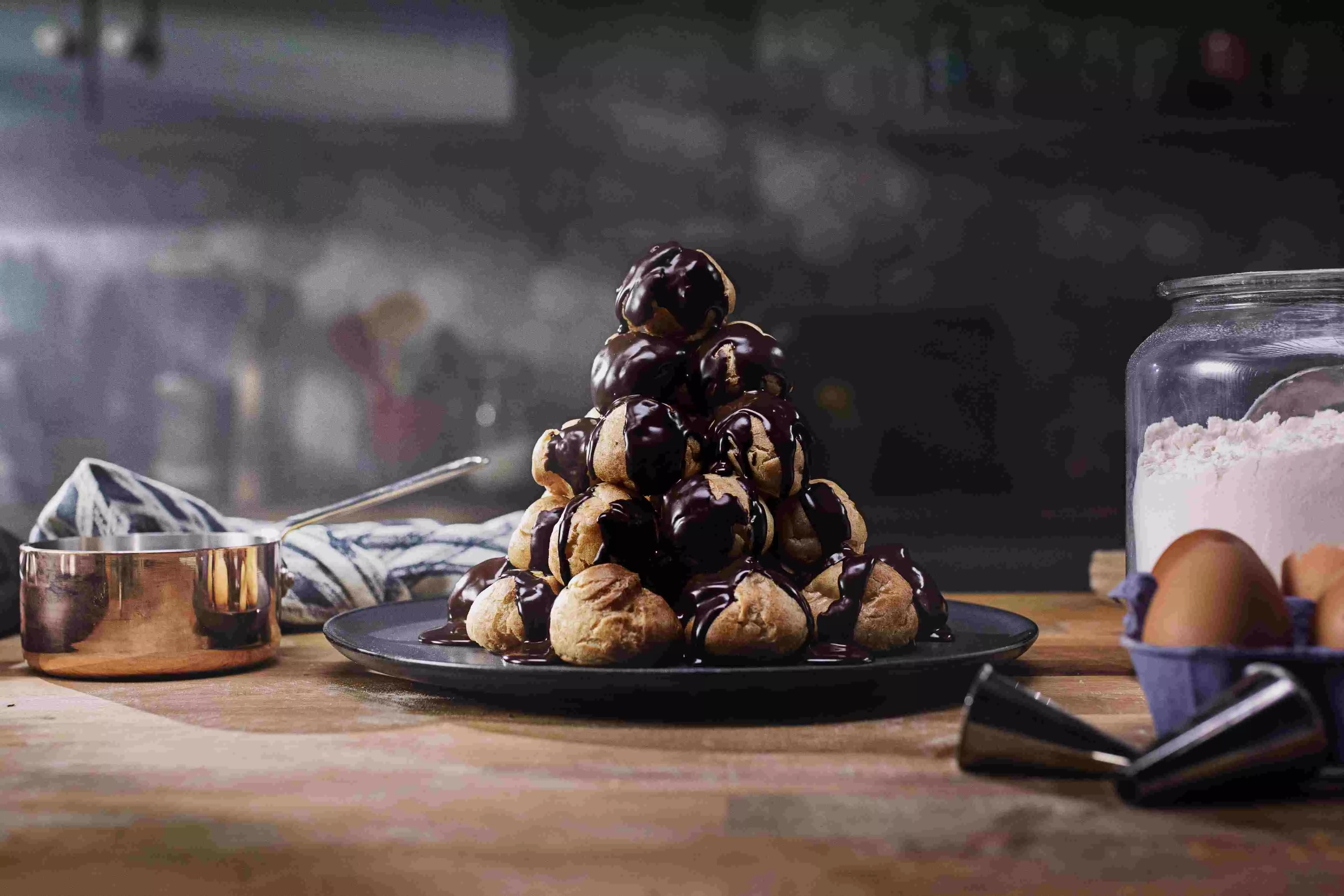 Profiteroles con mantequilla Lurpak