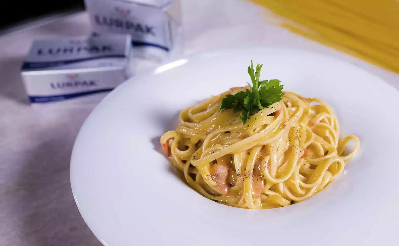 Pasta carbonara Mantequilla Lurpak