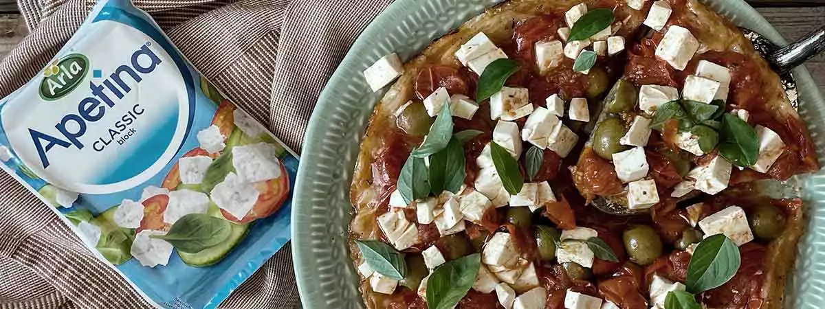 Tarta tatin de cherry y Arla Apetina