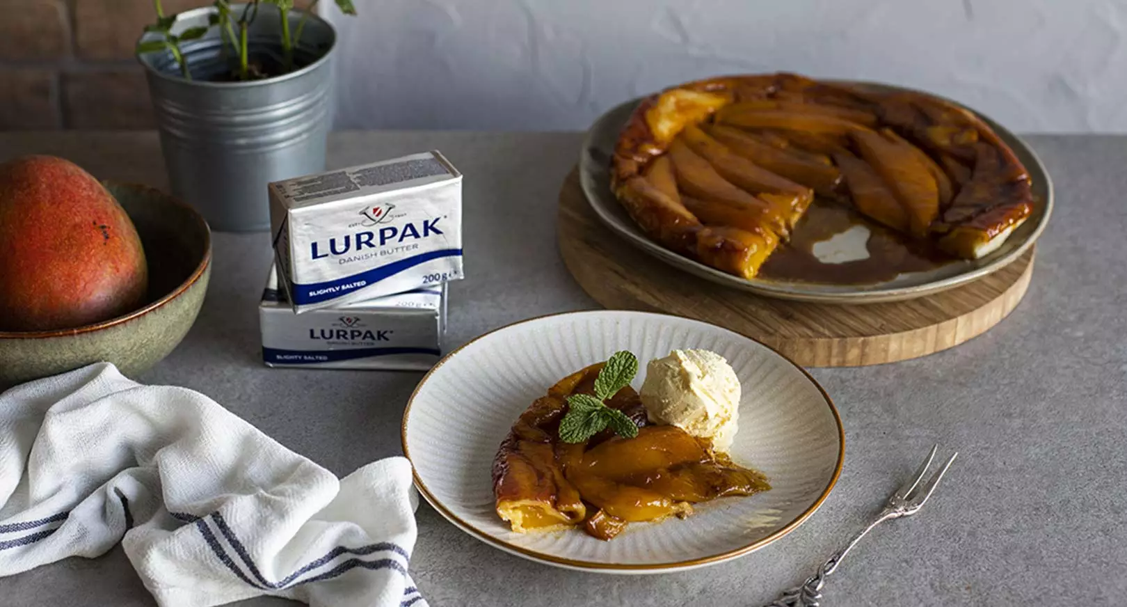 Tarta Tatin de mango