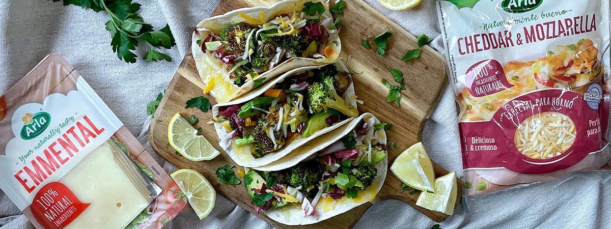 Tacos de brócoli. Arla